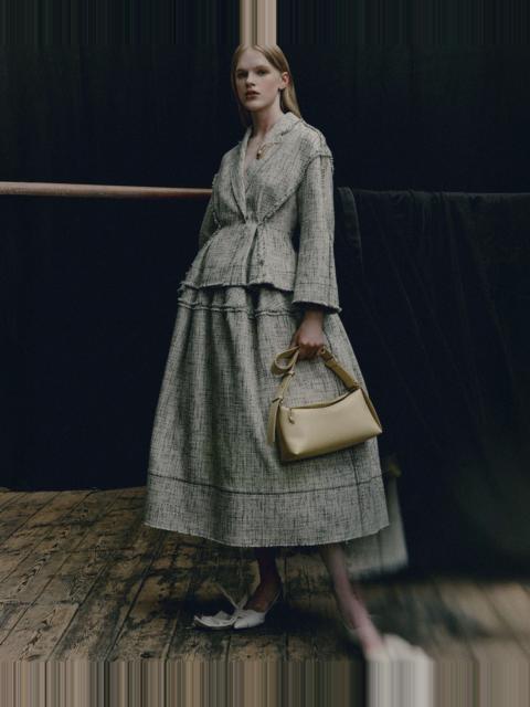 MOULINE TWEED FULL MIDI SKIRT