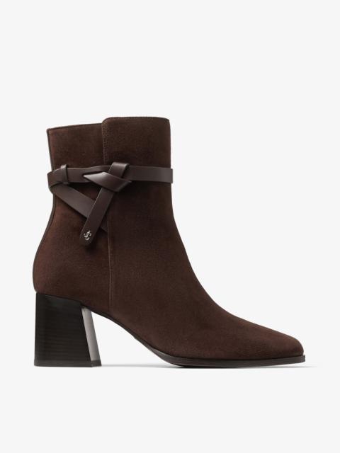 Lawton Ankle Boot 65
Chocolate Suede and Calf Leather Ankle Boots