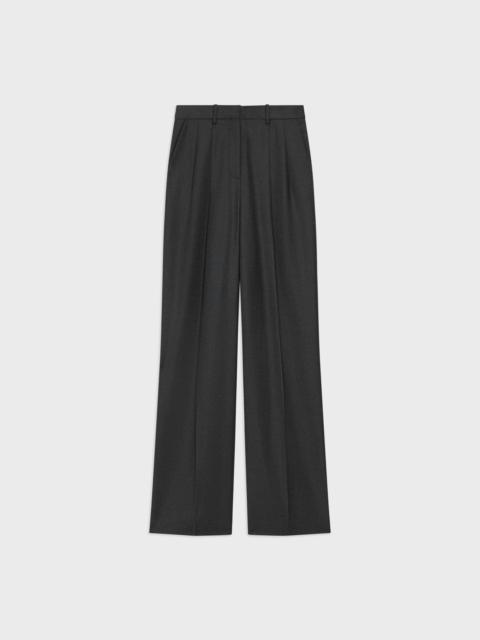 Double Pleat Pant in Sleek Flannel