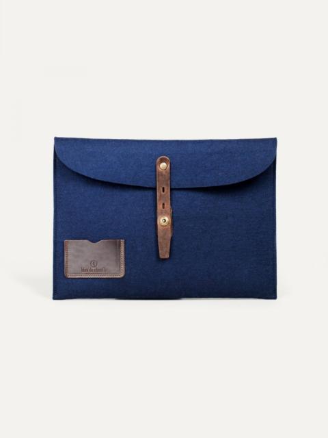 MISHA 13” LAPTOP SLEEVE  -  BLUE FELT