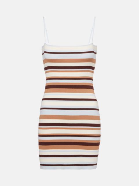 Citara knitted cotton-blend minidress