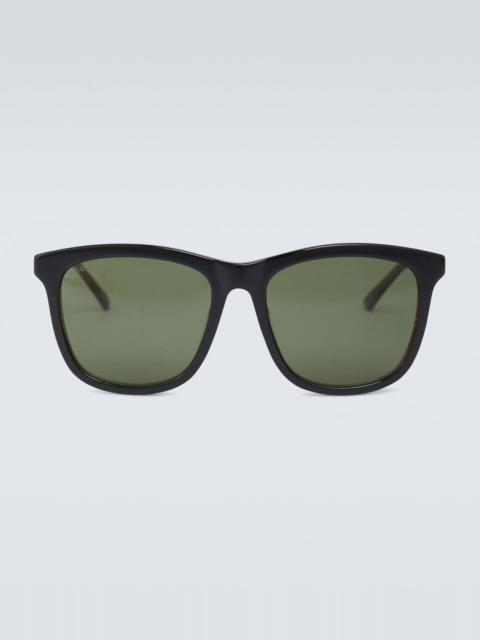 Square-frame acetate sunglasses