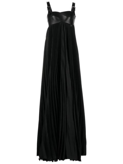 empire-line pleated maxi dress