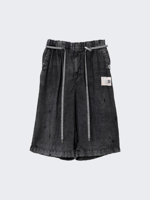 Aged Wide Shorts Black