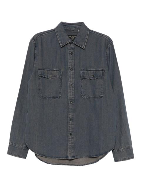 button-up denim shirt