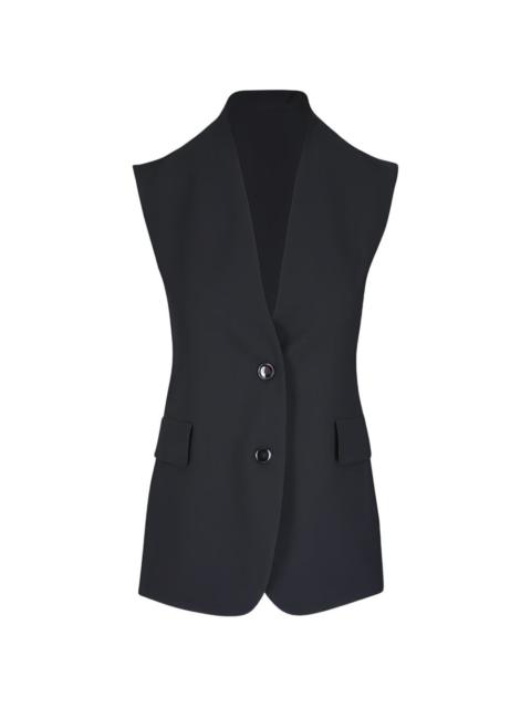 button sleeveless jacket