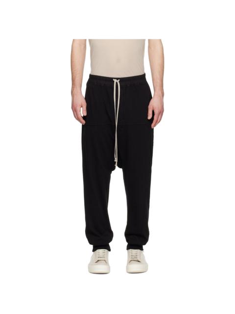 Black Temple Drawstring Lounge Pants