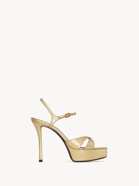 DEBBIE PLATFORM SANDALS IN METALLIC LEATHER