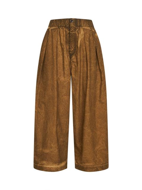 Mustard washed cotton Poetic culotte trousers