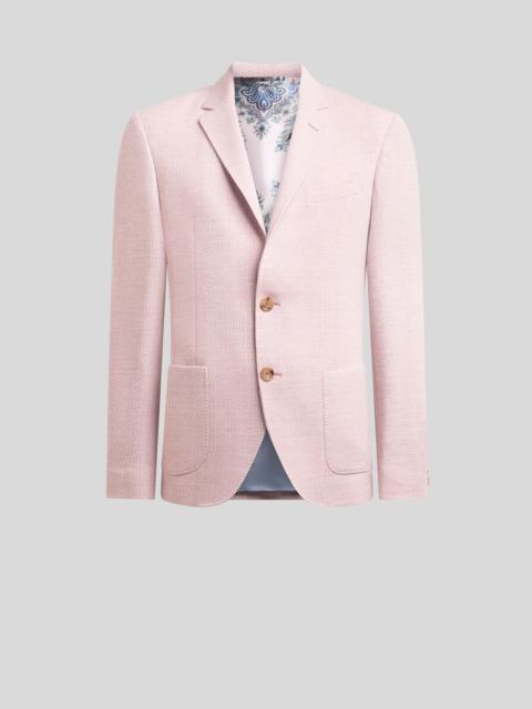 SINGLE-BREASTED JACKET IN KNIT WOOL-BLEND FABRIC