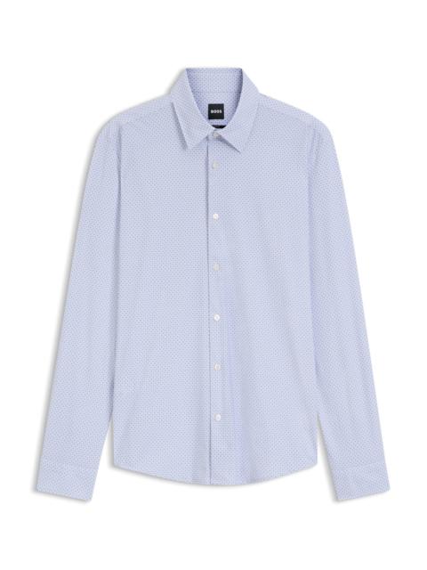 PRINTED SLIM-FIT SHIRT IN PERFORMANCE-STRETCH JERSEY