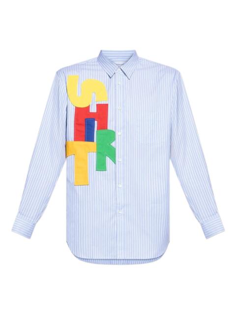 striped appliqué shirt