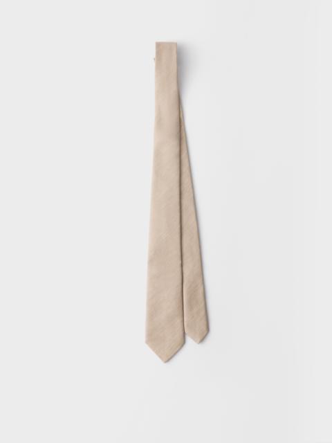 Silk and linen tie