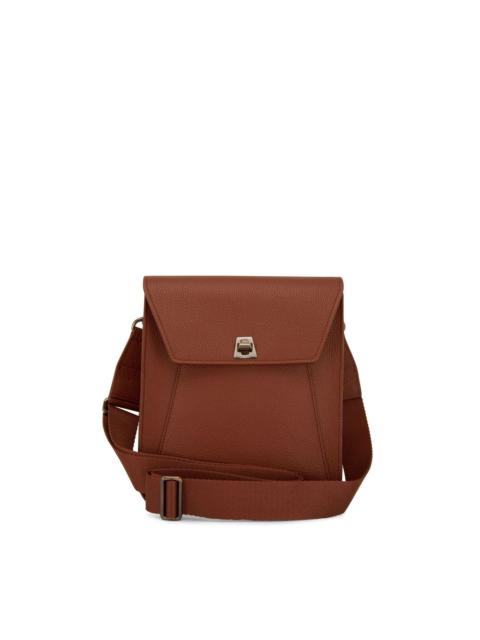twist-lock leather crossbody bag