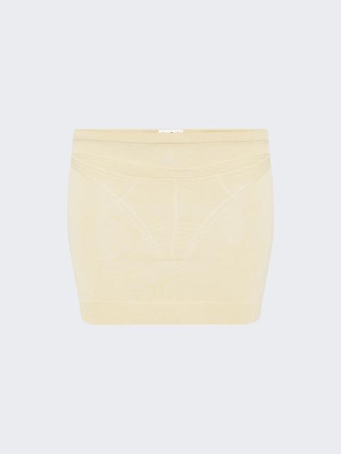Trompe-l'œil Lingerie Mini Skirt Vanilla