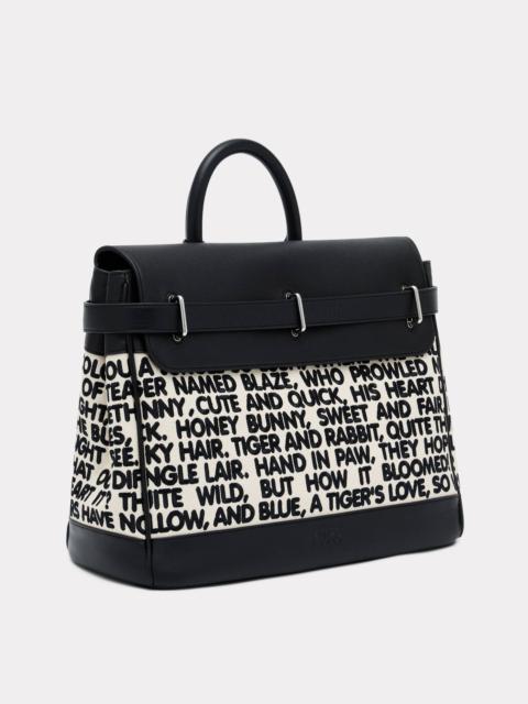 'KENZO Holdall' bag in canvas and leather