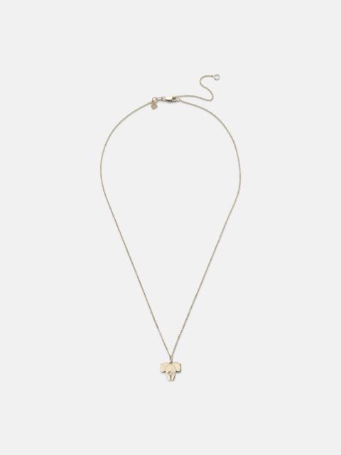 Elephant Tail 14kt gold necklace with diamonds