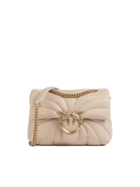 Love Puff quilted bird detail mini satchel