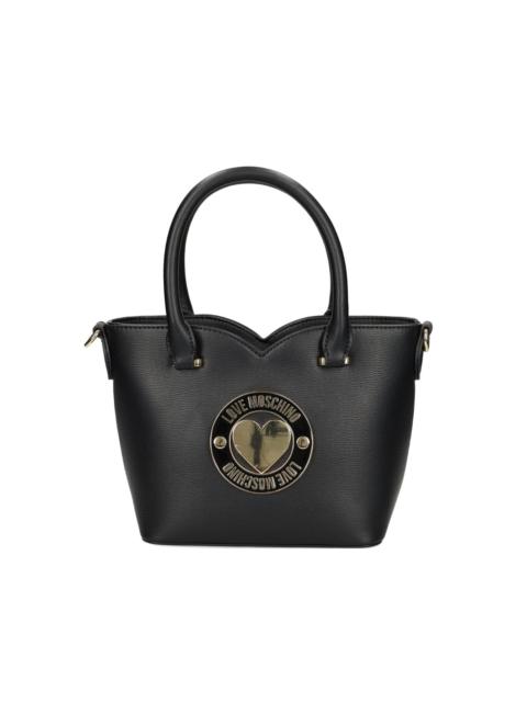 heart-plaque tote bag