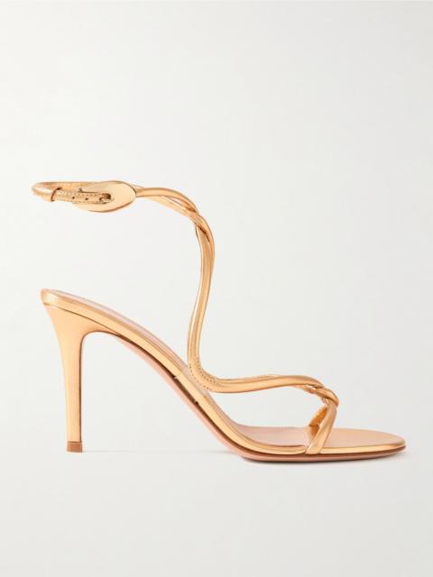 Black Mamba 85 metallic leather sandals Gold