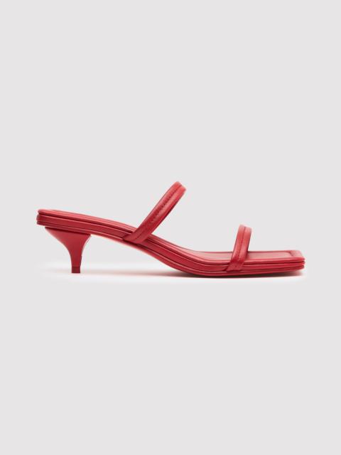 Fine Strap Kitten Heel - Rosso