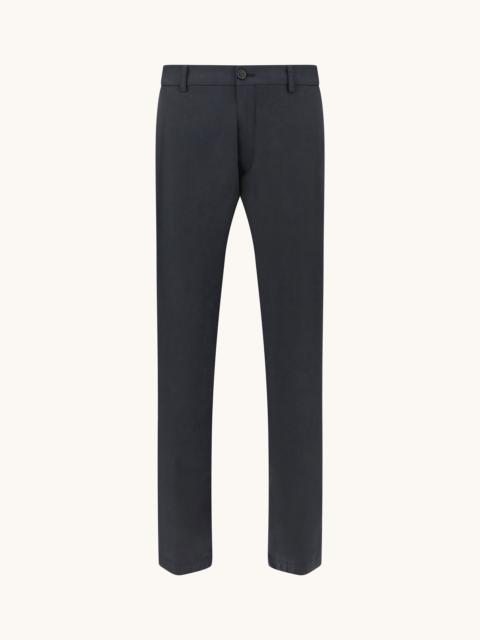 WIDE‑LEG TROUSERS IN STRETCH COTTON WITH PLEATS