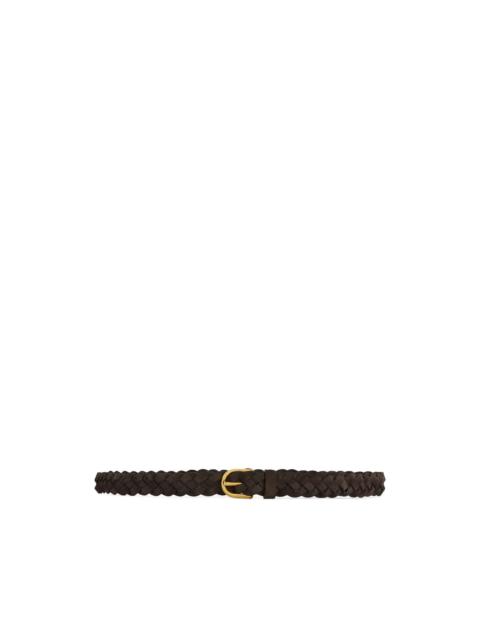 braided leather belt