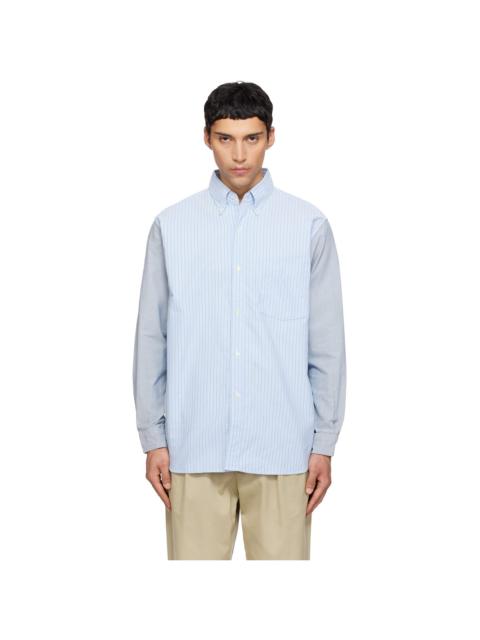 Blue & Gray Button Down Stripe Storm Shirt
