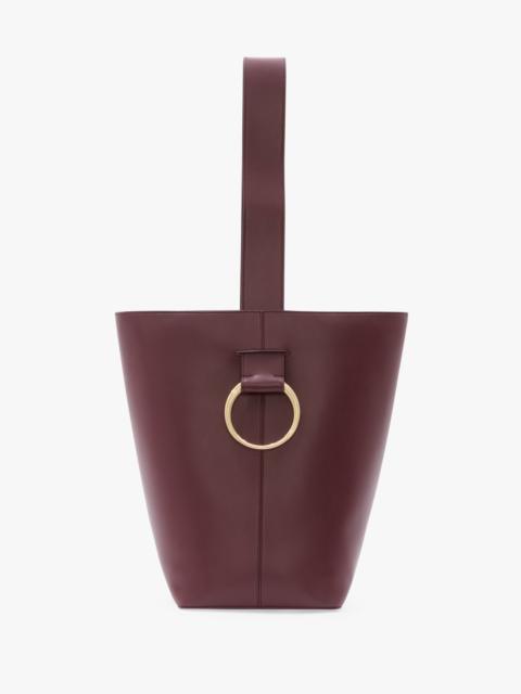 Dia Bucket Bag In Burgundy Smooth Leather