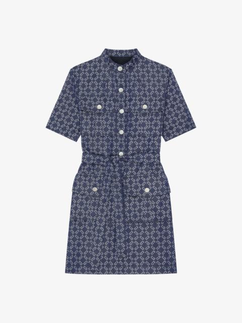 SAFARI DRESS IN MONOGRAM 72 DENIM