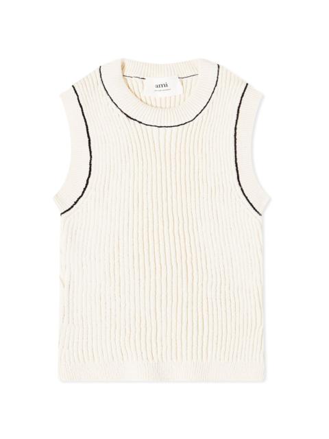 AMI Ribbed Sleeveless Vest