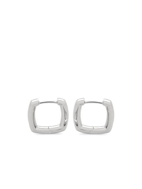 square-shape hoop earrings