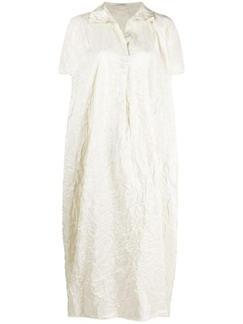 embroidered shirt maxi dress