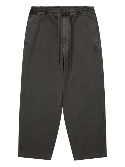 drawstring patch-detail trousers