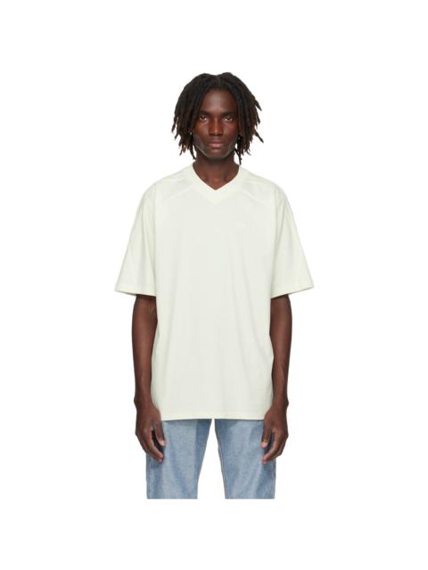 White Cut-Up V-Neck T-shirt