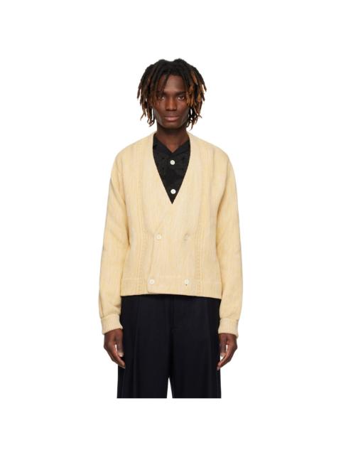 Yellow Double-Breasted Cardigan