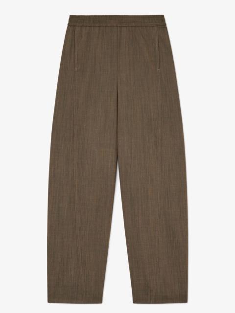 PANTS IN BROWN WOOL MELANGE