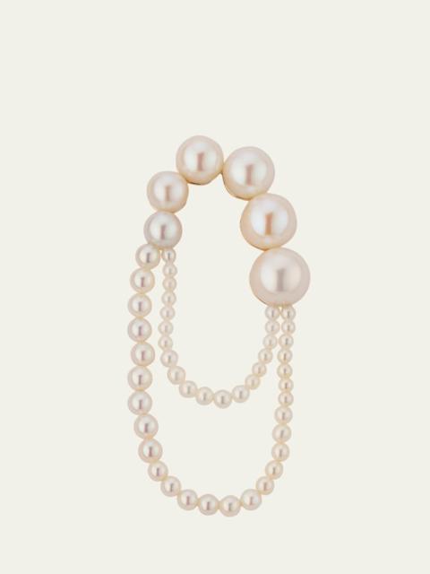 Embrasse de Perle Graduated Loop Earrings, Single, Right