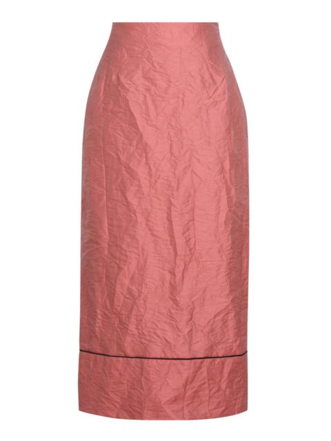 Vick Crushed Satin Skirt pink