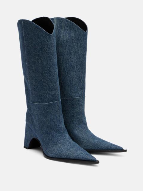 Bridge denim cowboy boots