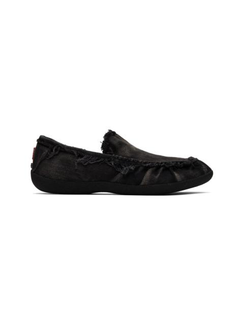 Black D-Shock Moc Slip-on Loafers