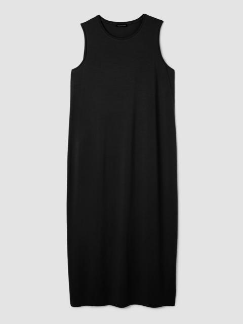 Stretch Jersey Knit Round Neck Dress