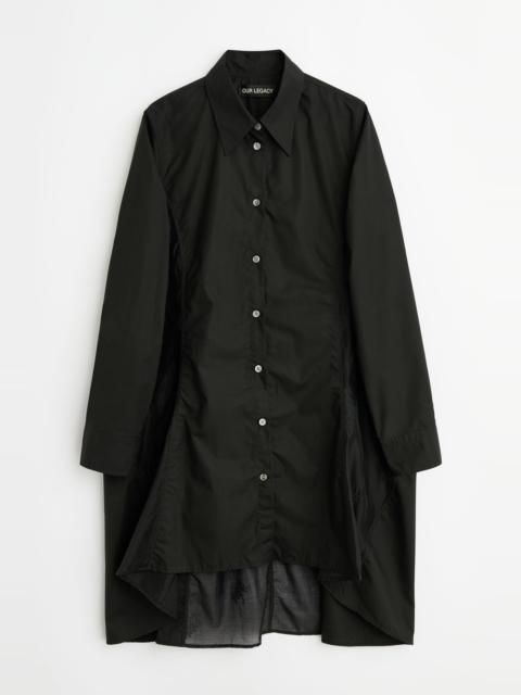 Flux Shirt Void Black Fine Poplin