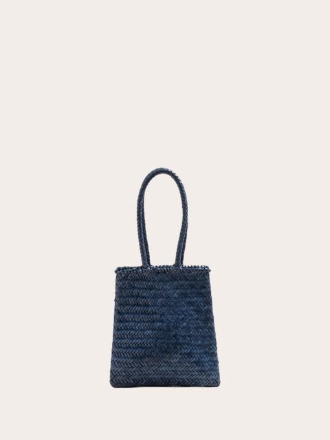 FLAT LEATHER BASKET DENIM