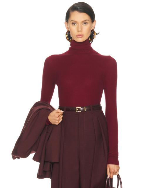 Silk Layering Turtleneck Top