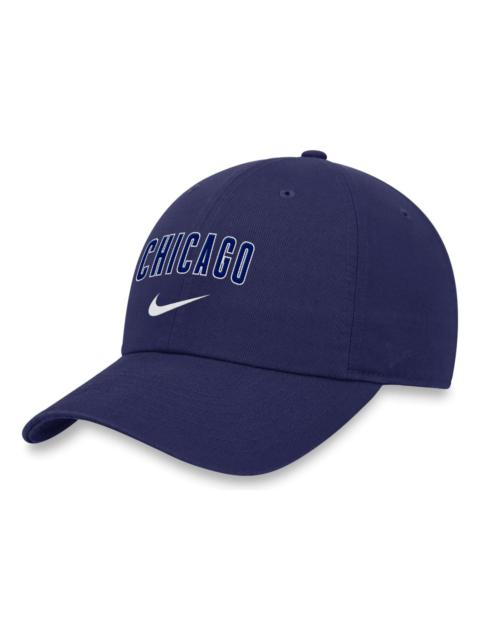 Nike MLB Chicago Cubs Heritage86 Wordmark Swoosh Adjustable Caps 'Blue' NK124EUEJ-WM0