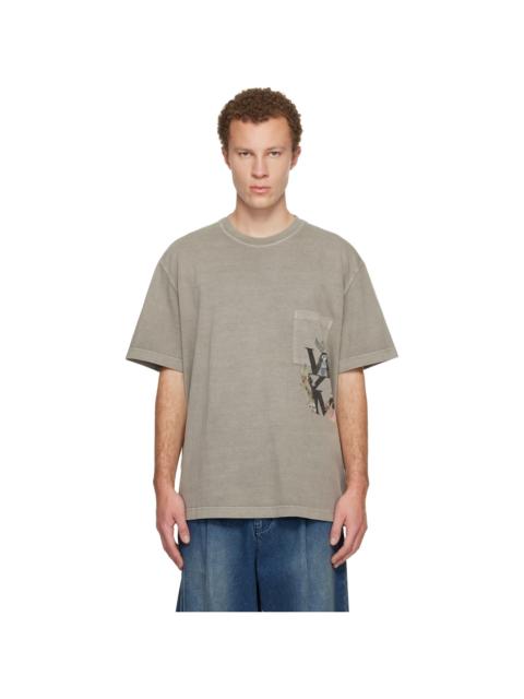 Taupe Minhwa Logo Dyed T-shirt