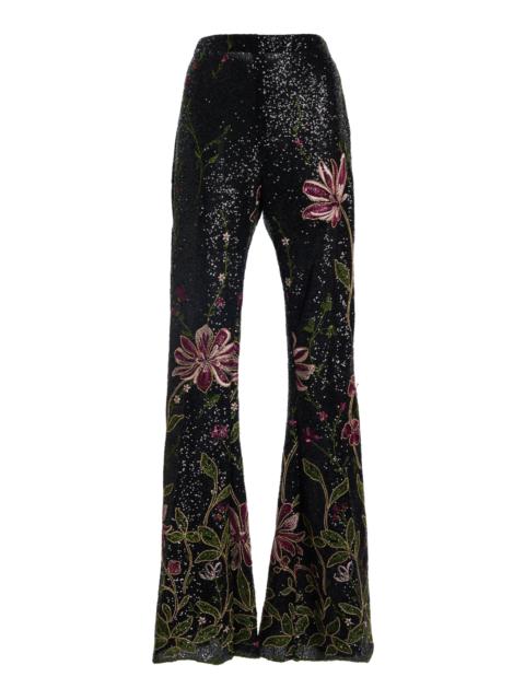 Sequined Flared Pants black