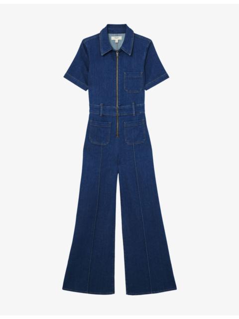 Danie Wide-Leg Denim Jumpsuit