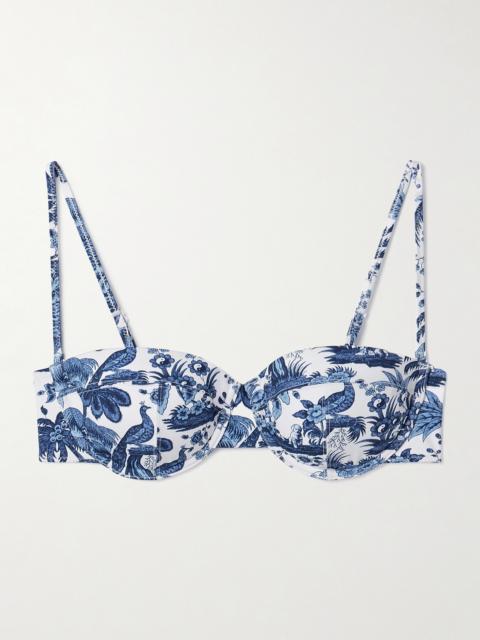 Jo Printed Recycled Underwired Balconette Bikini Top